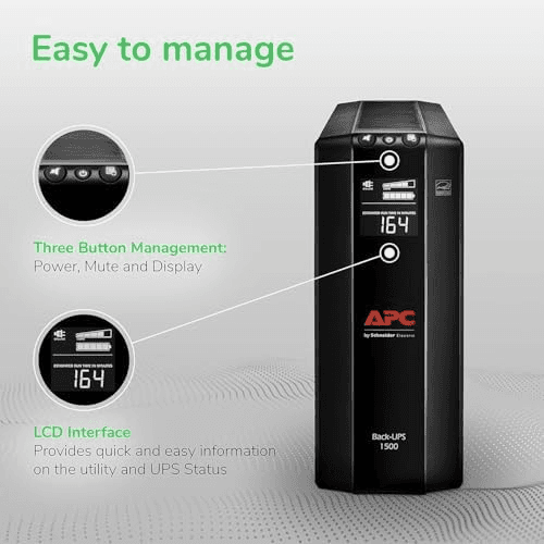 APC BX1500M 1500VA/900W UPS Battery Backup image 3