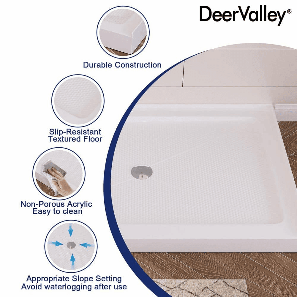 DEERVALLEY 48 x 30-Inch Acrylic Shower Base - $177 image 2