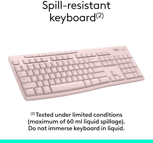 Logitech MK270 Wireless Keyboard and Mouse Combo - Rose image 4
