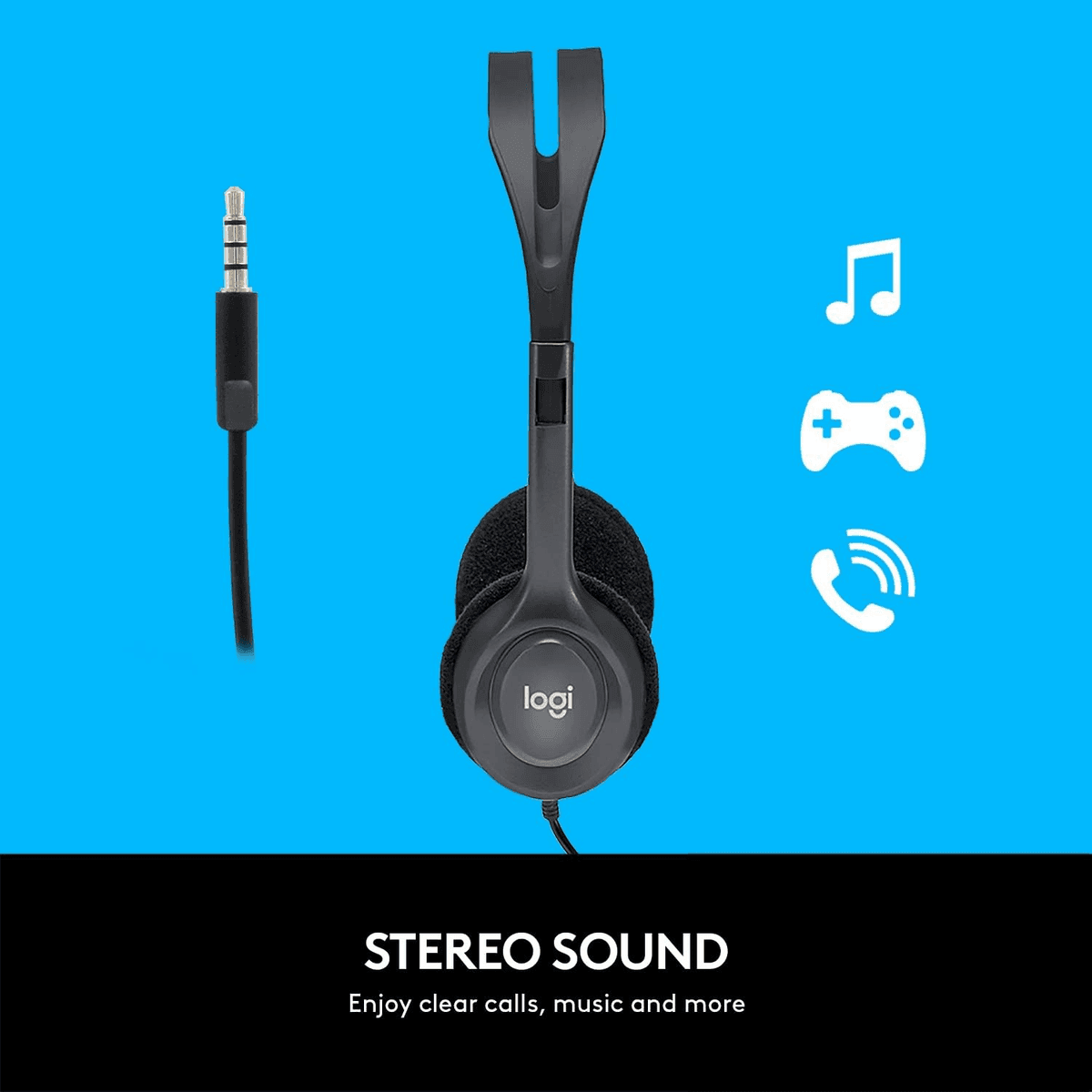 Logitech H111 Stereo Headset with Microphone image 2