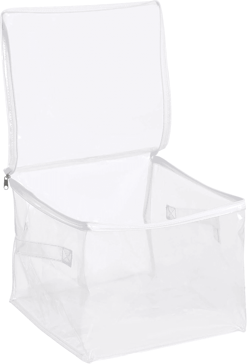 Amazon Basics Clear Zippered Closet Storage Bags, 3-Pack image 3