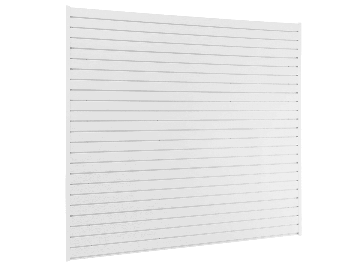 NewAge Products 40 Sq. Ft. White PVC Slatwall - $179.99