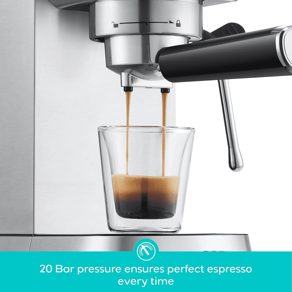 CASABREWS CM5418 Compact Espresso Machine - A-Silver image 2