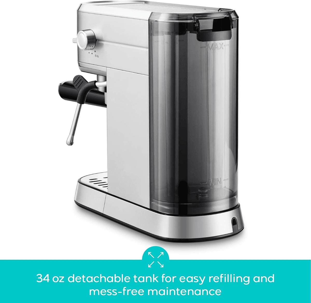 CASABREWS CM5418 Compact Espresso Machine - A-Silver image 5