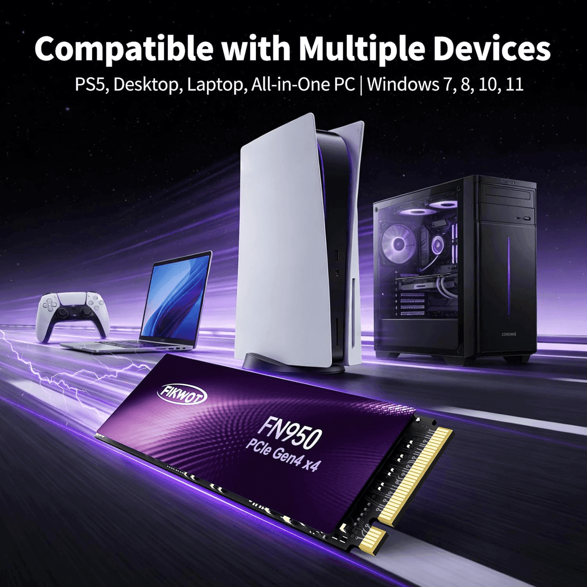 Fikwot FN950 4TB NVMe PCIe 4.0 M.2 SSD image 4
