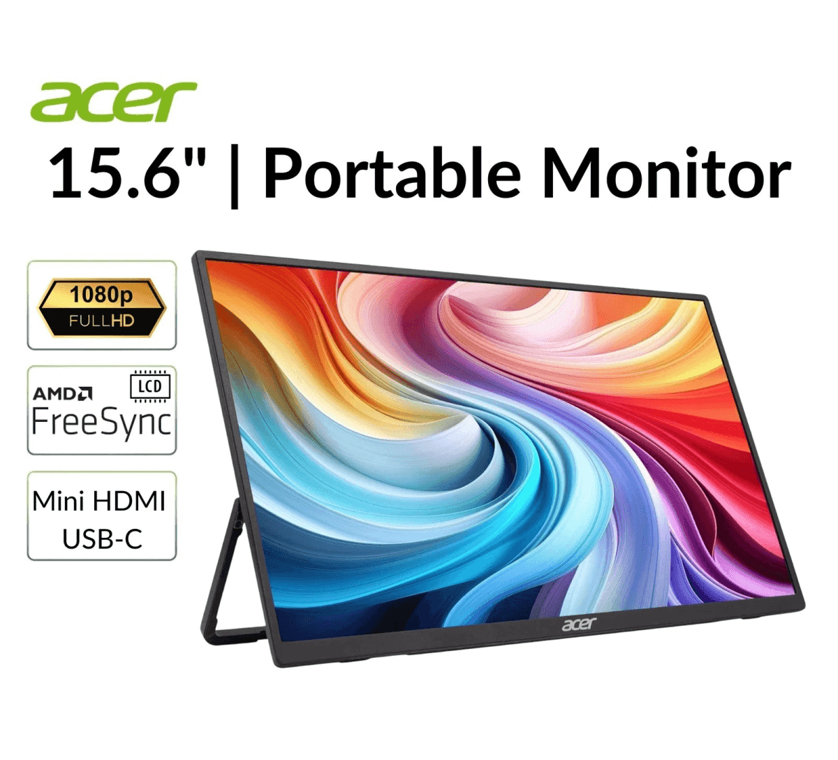 Acer PM161Q 15.6-inch 1080p Portable Monitor (Good - Refurbished)