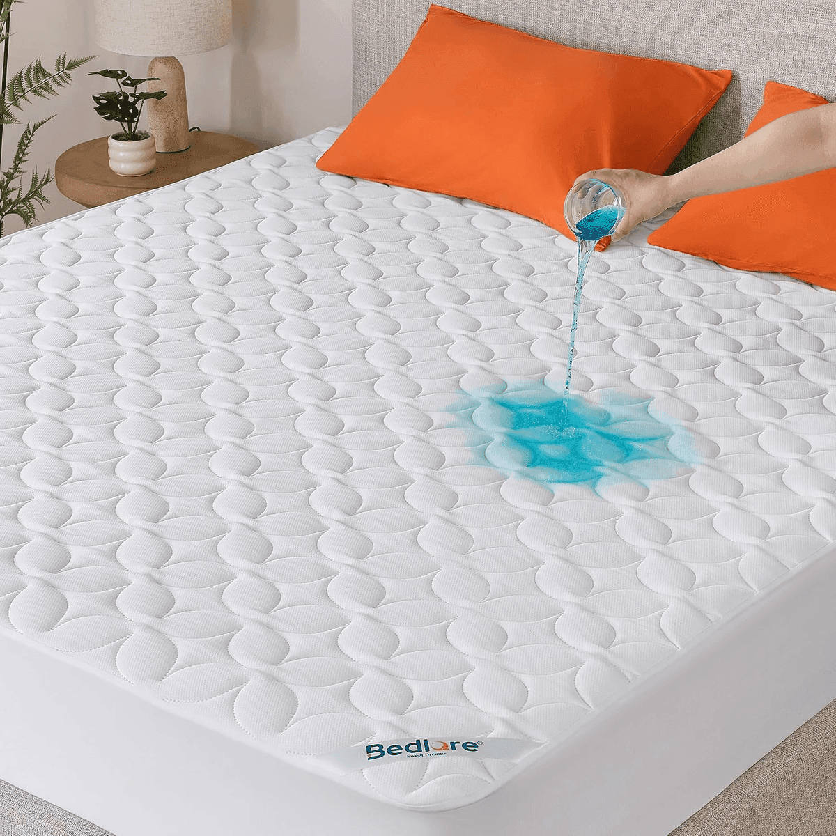 BEDLORE Waterproof Mattress Protector - Queen, White