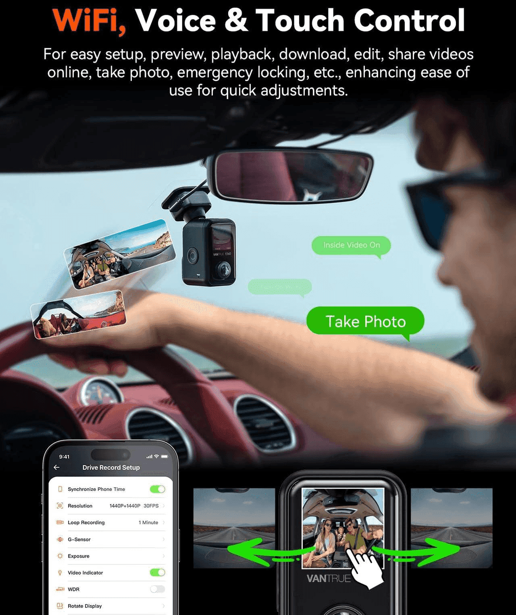 Vantrue E360 5.2K Panoramic Dash Cam image 4