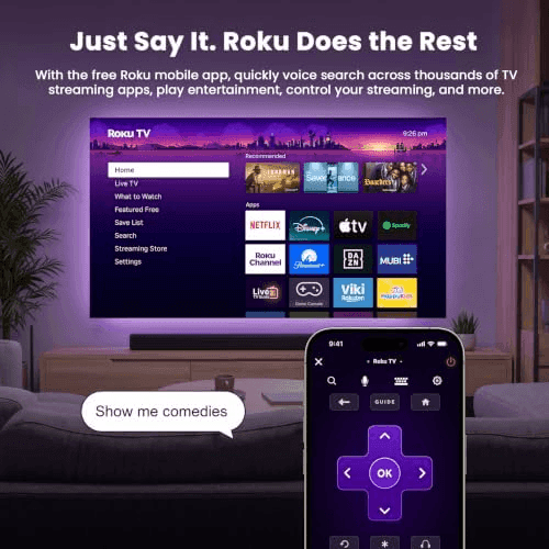 HAPPRUN Roku TV Smart Mini Projector image 5