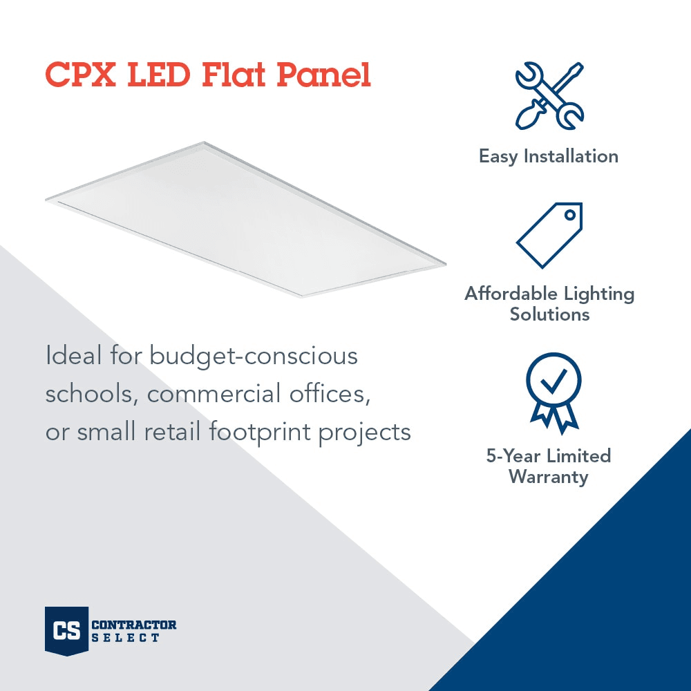 Lithonia Lighting CPX 2' x 4' Switchable LED Panel Lights - 2-Pack image 2