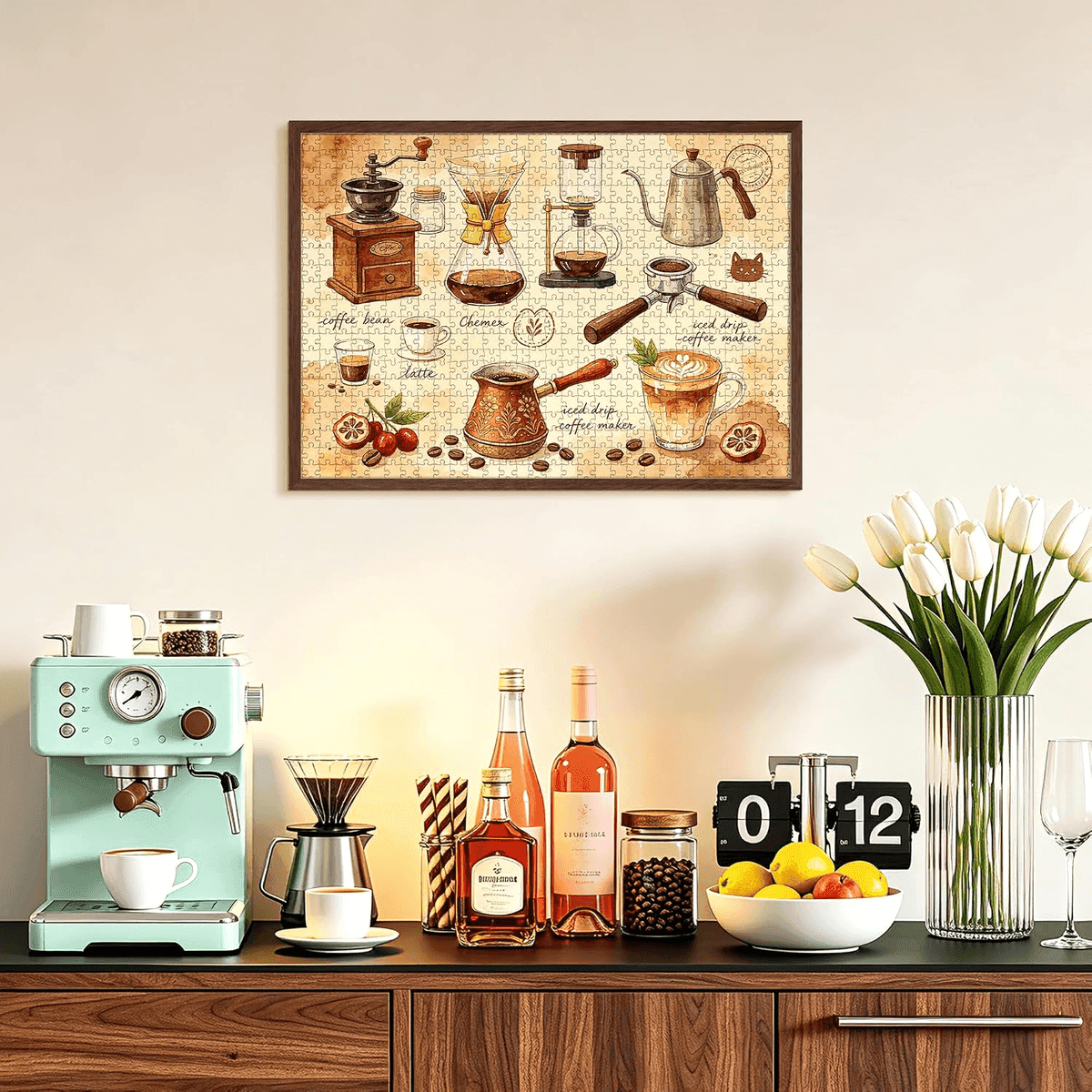 upsimples 19.7x27.6 Puzzle Frame - Brown image 3