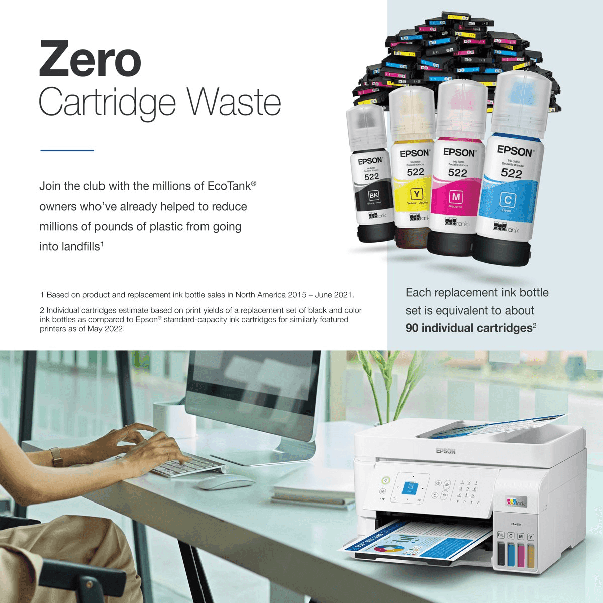 Epson EcoTank ET-4810 Wireless All-in-One Supertank Printer - $249 image 4
