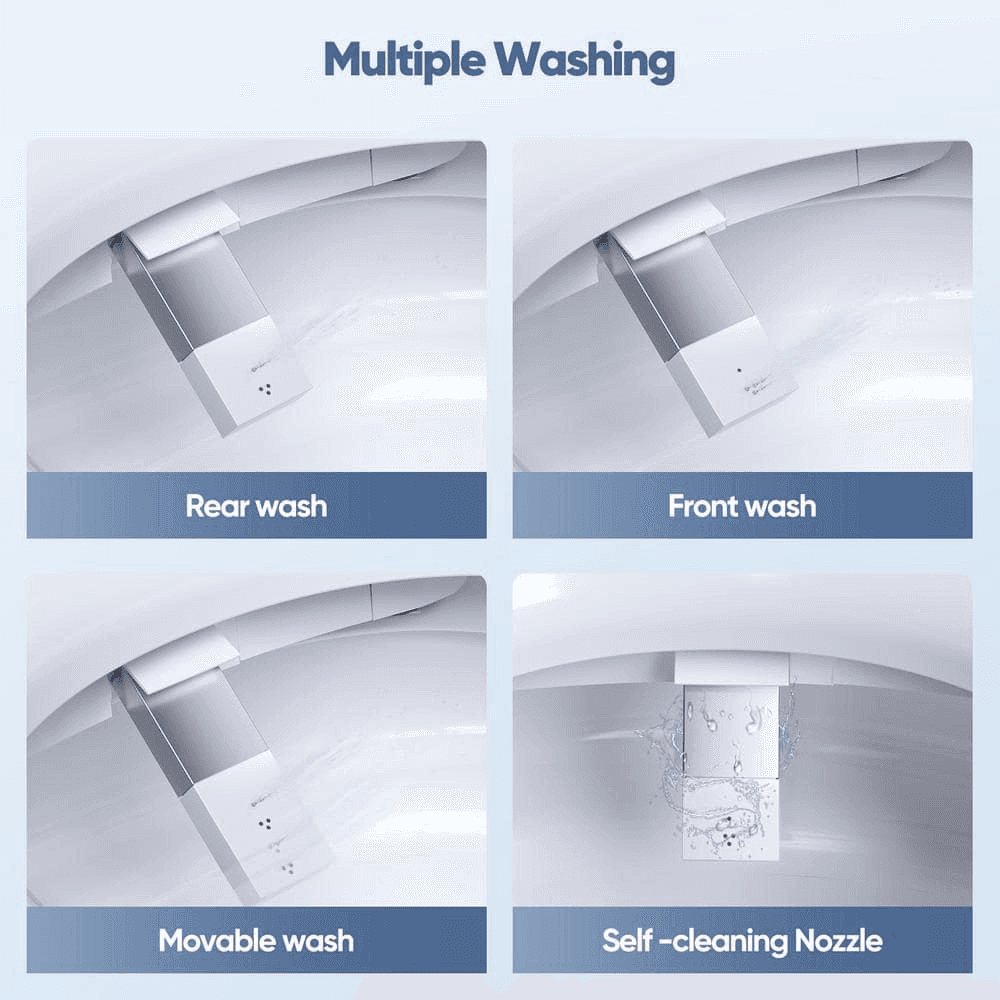 HOROW HR-0005 Elongated Smart Bidet Toilet - White image 5