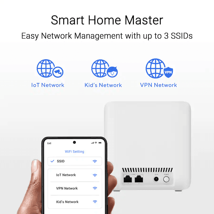 ASUS ZenWiFi BE5000 Pro Wi-Fi 7 Mesh System 3-Pack image 3