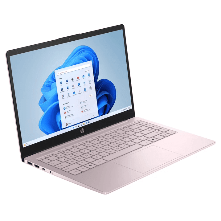 HP 14-inch Intel N150 Laptop, 4GB RAM, 128GB Storage - Tranquil Pink image 3
