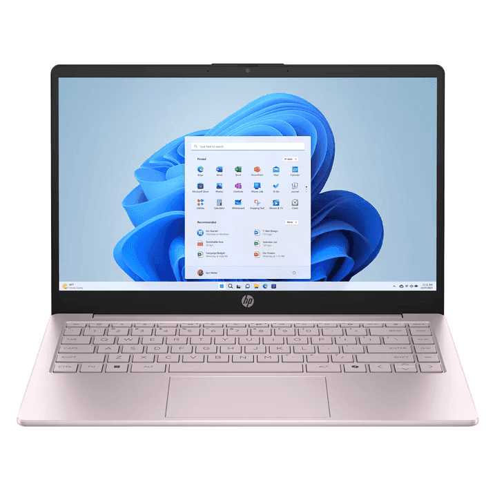 HP 14-inch Intel N150 Laptop, 4GB RAM, 128GB Storage - Tranquil Pink