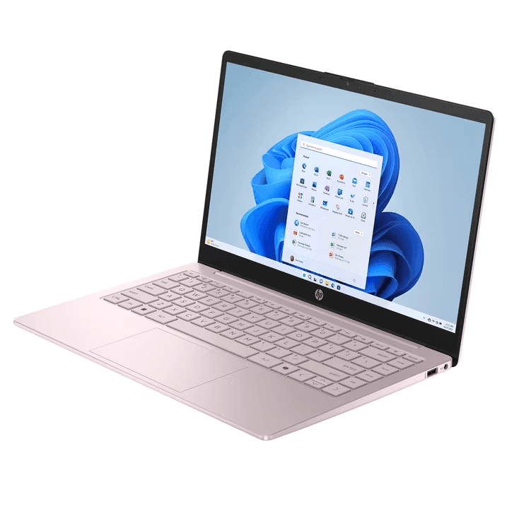 HP 14-inch Intel N150 Laptop, 4GB RAM, 128GB Storage - Tranquil Pink image 4