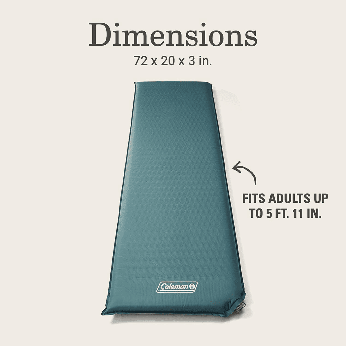 Coleman Silver Springs Self-Inflating Camping Sleep Pad - Green/Gray image 5