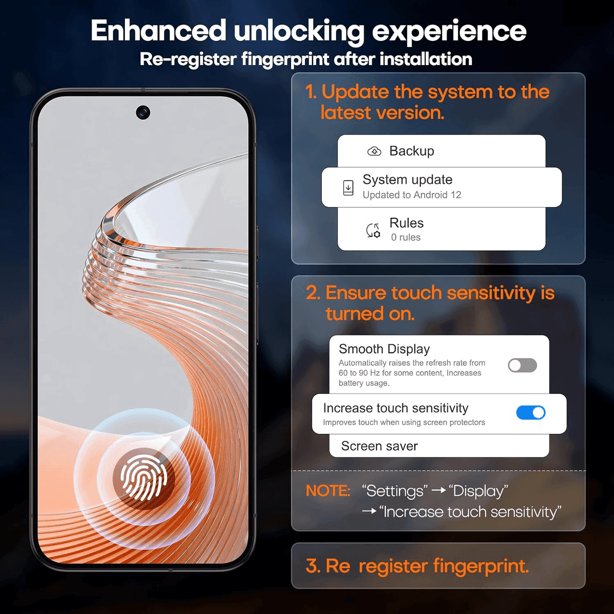 TAURI Pixel 11 Pro XL Privacy Screen Protectors (2-Pack) image 2
