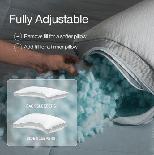 Coop Home Goods Cool+ Crescent Adjustable Queen Pillow image 2