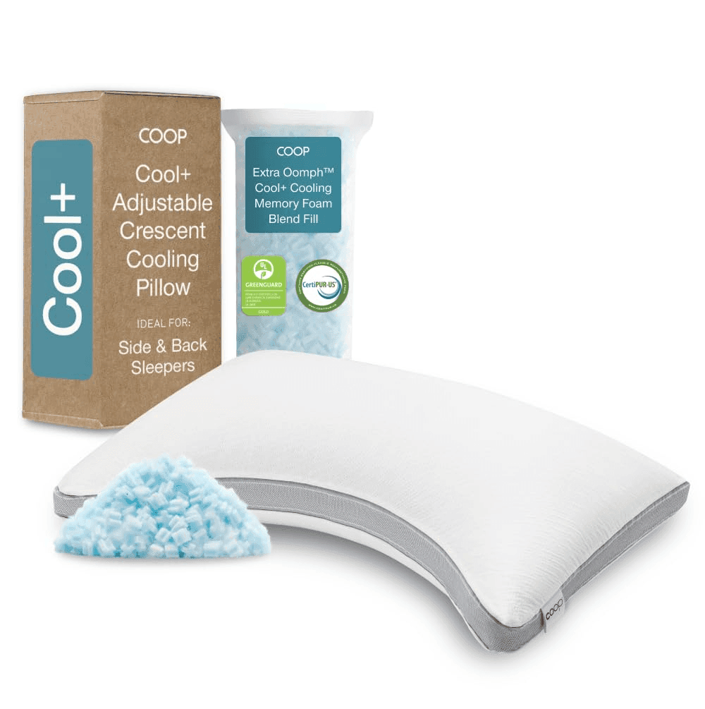 Coop Home Goods Cool+ Crescent Adjustable Queen Pillow