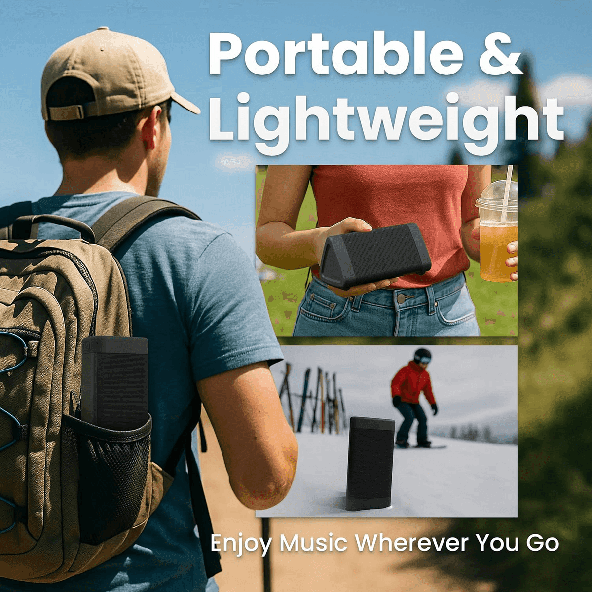 OontZ Angle 3 Gen 4 Portable Bluetooth Speaker - Black image 3