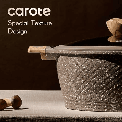 CAROTE 26-Piece Nonstick Cookware Set - Brown image 4