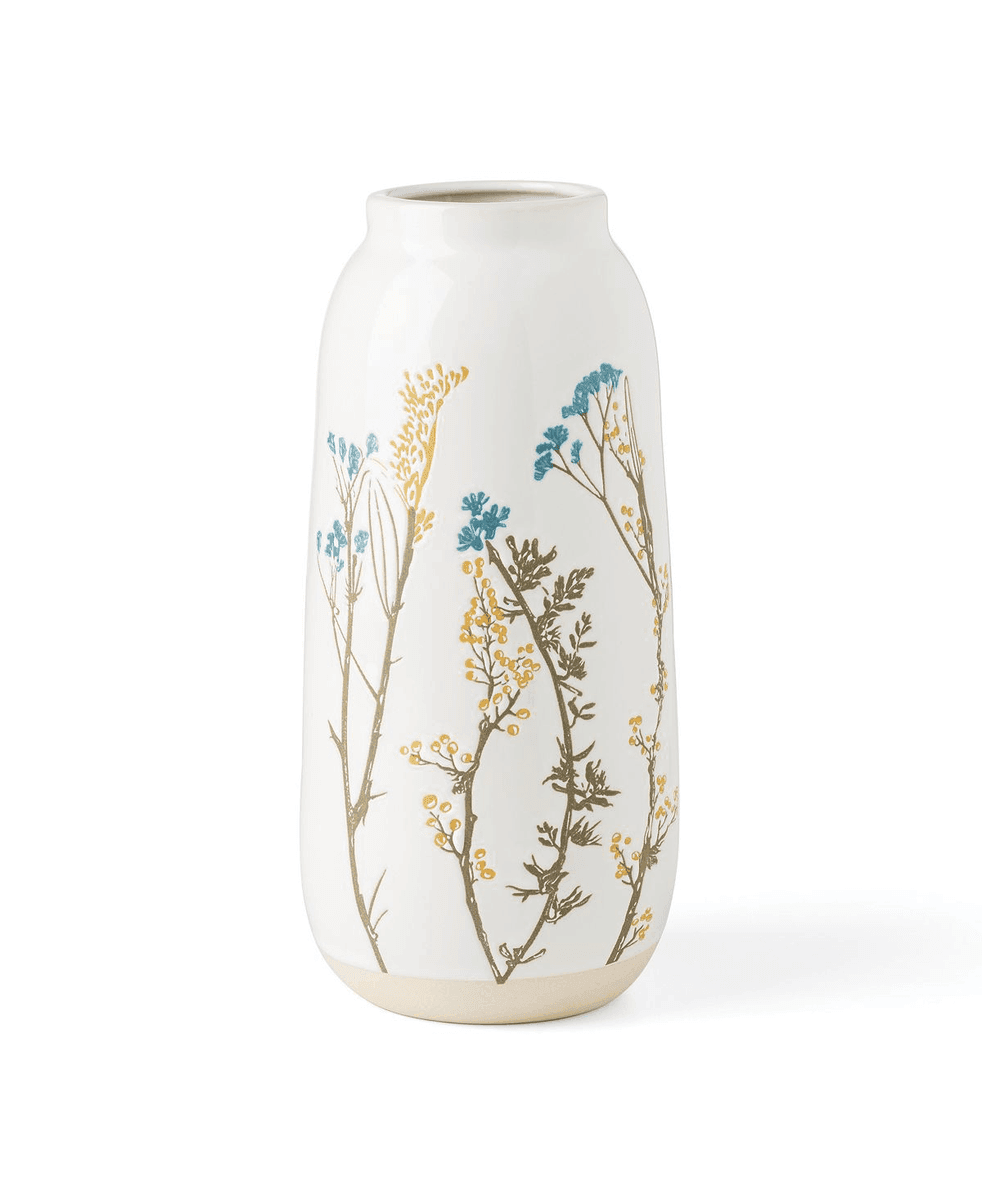 Lenox Wildflowers Large Stoneware Vase - 9-Inch