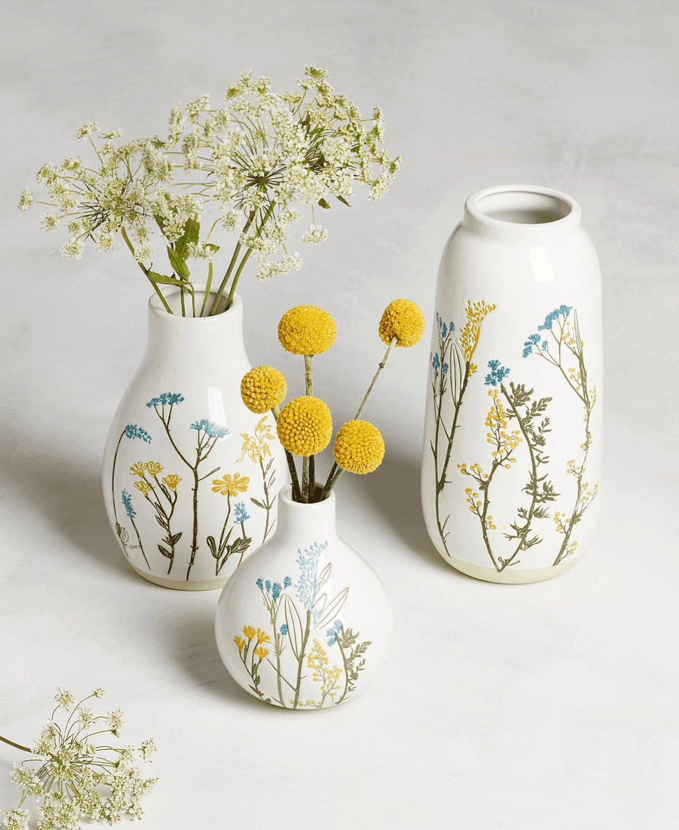 Lenox Wildflowers Large Stoneware Vase - 9-Inch image 3