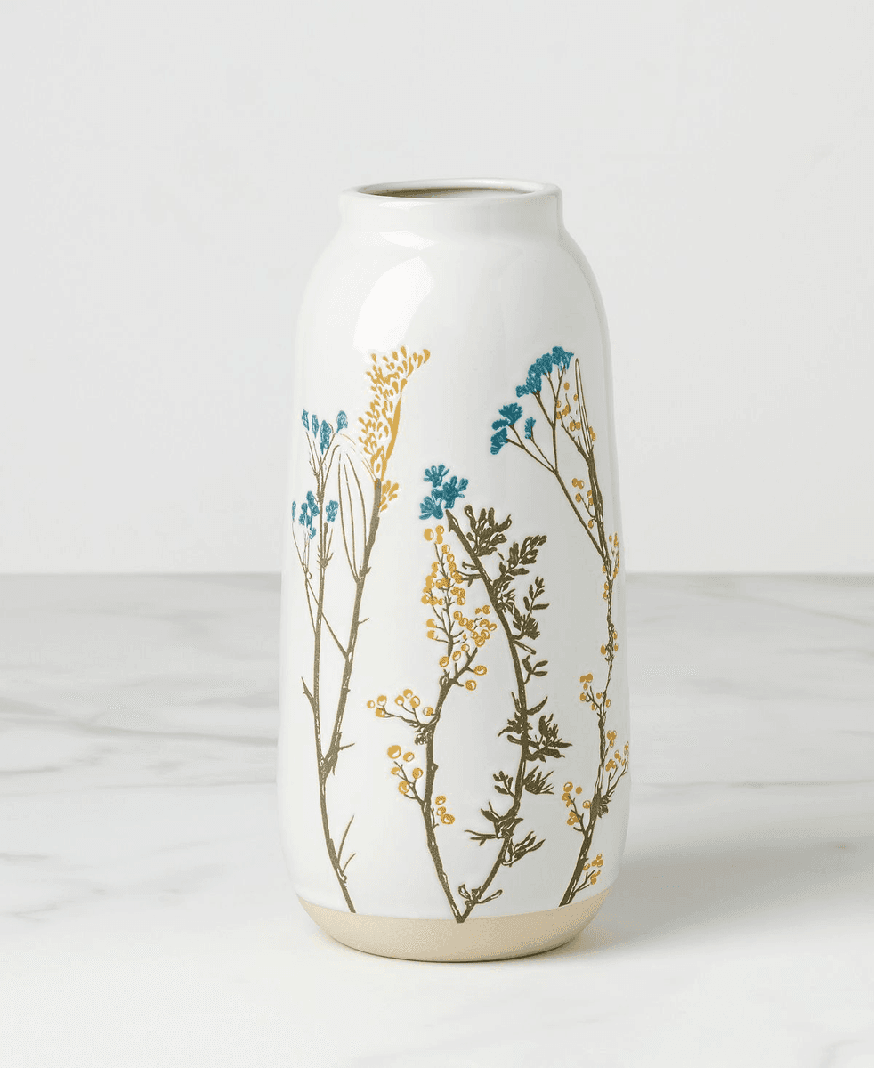 Lenox Wildflowers Large Stoneware Vase - 9-Inch image 2