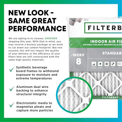 Filterbuy 24x24x1 MERV 8 Air Filters - 4 Pack image 3