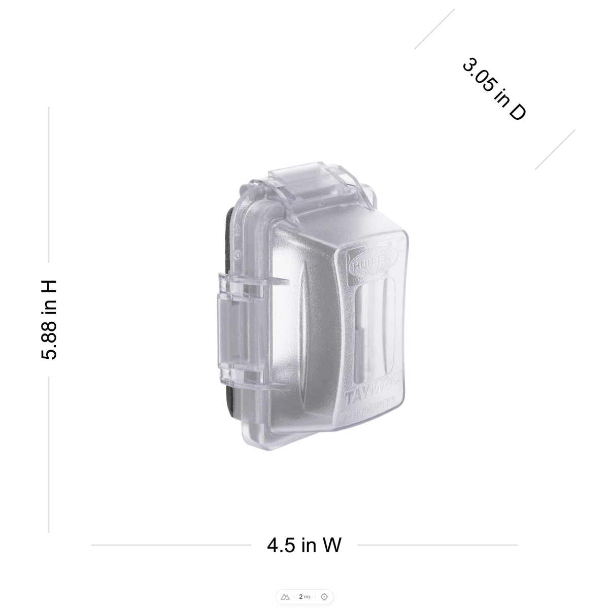 Hubbell TayMac MM420C Weatherproof Outlet Cover - Clear image 4