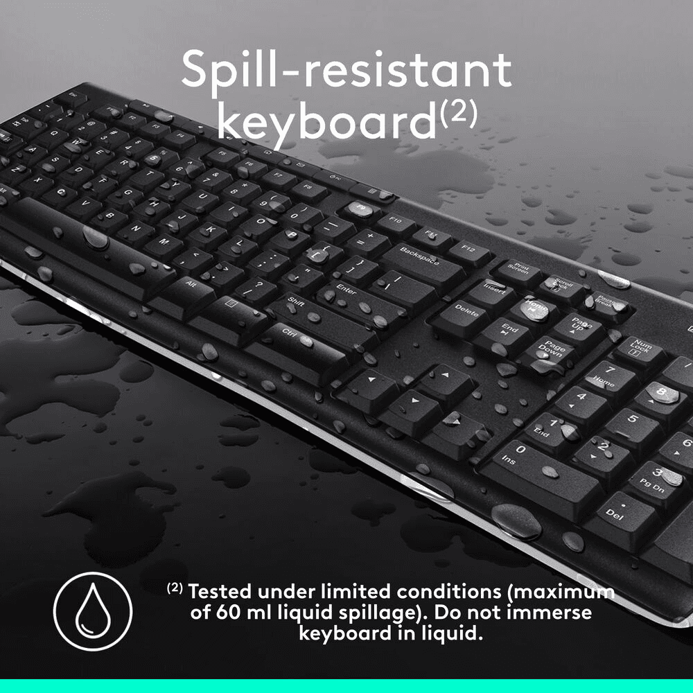 Logitech MK270 Wireless Keyboard & Mouse Combo - Black image 5