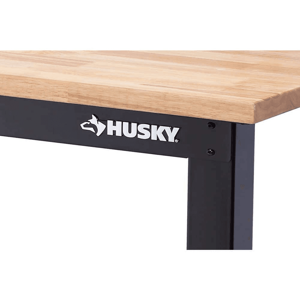 Husky 72 in. Adjustable Height Black Workbench image 2