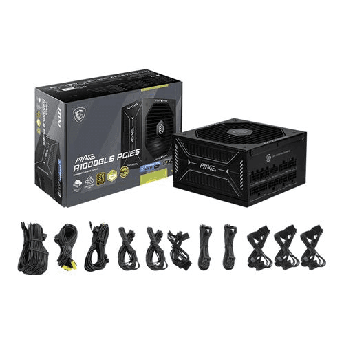 MSI MAG A1000GLS PCIE5 1000W 80 Plus Gold Fully Modular Power Supply image 4