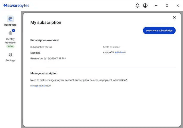 Malwarebytes Standard Premium Security, 5 Devices / 1 Year - Download image 4