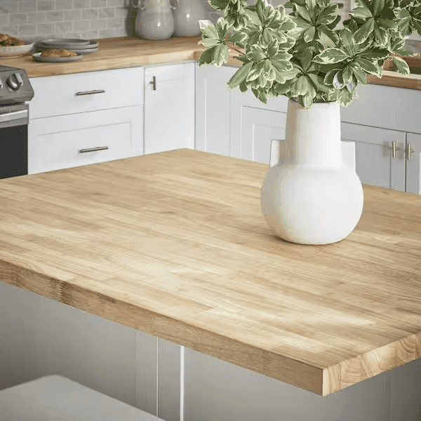 Hampton Bay 10 ft. Unfinished Hevea Butcher Block Countertop image 2
