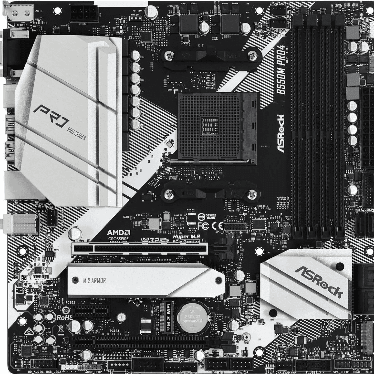 ASRock B550M PRO4 AM4 AMD B550 Micro ATX Motherboard