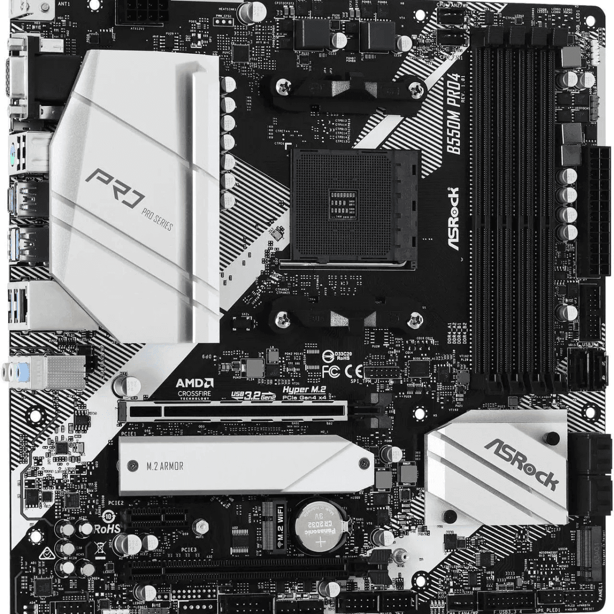 ASRock B550M PRO4 AM4 AMD B550 Micro ATX Motherboard image 3
