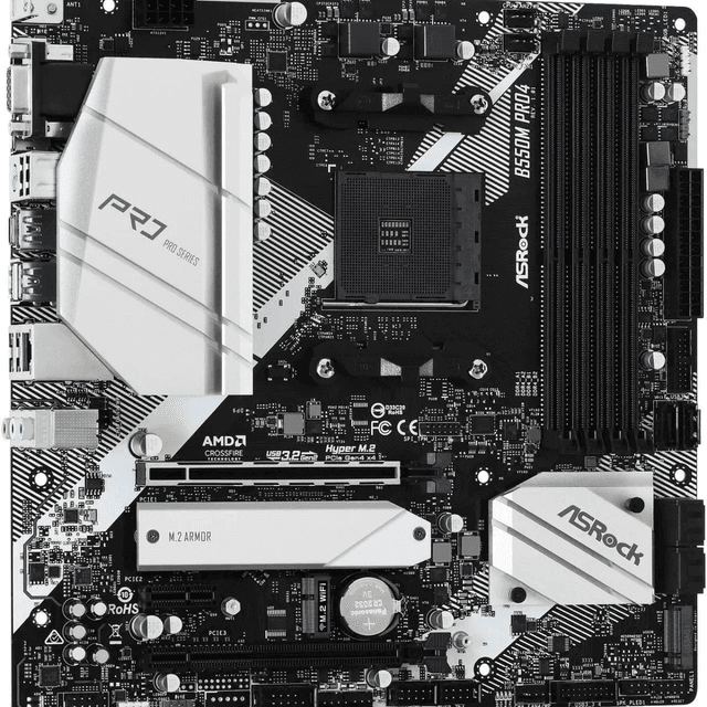 ASRock B550M PRO4 AM4 AMD B550 Micro ATX Motherboard image 3