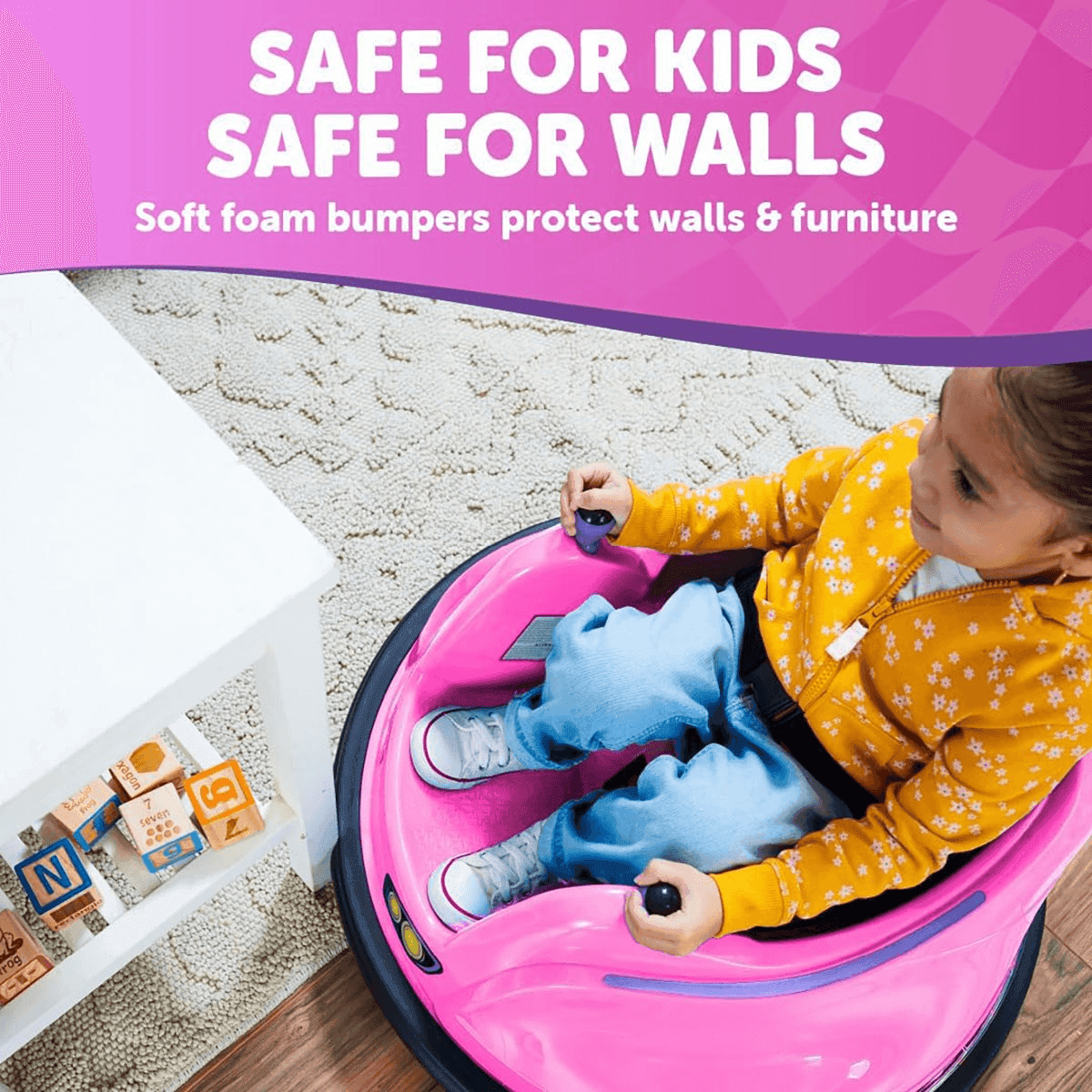 Flybar 6V Bumper Car for Toddlers - Pink image 5