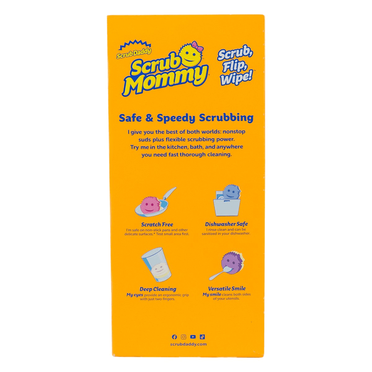 Scrub Daddy Scrub Mommy Non-Scratch Sponges, 4-Pack image 4