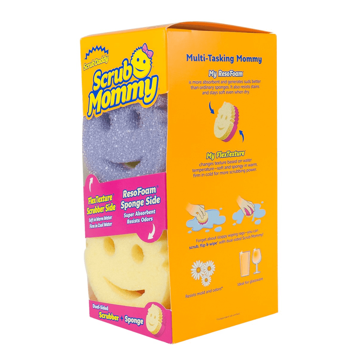 Scrub Daddy Scrub Mommy Non-Scratch Sponges, 4-Pack image 3