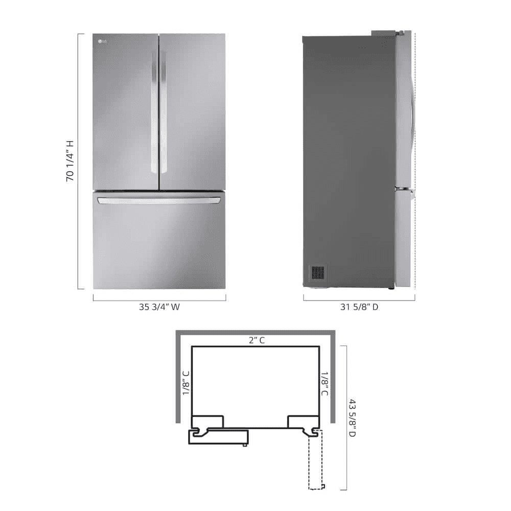 LG 27-cu.-ft. Counter-Depth MAX French-Door Refrigerator image 2