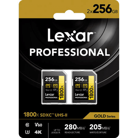 Lexar Professional 1800x 256GB UHS-II SDXC Memory Card 2-Pack image 2