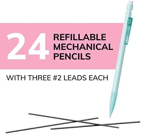 BIC Xtra-Smooth Pastel Mechanical Pencils, 0.7mm, 24-Count image 2
