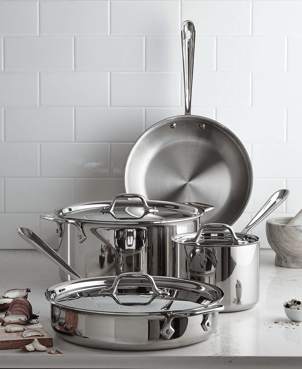 All-Clad D3 Stainless Steel 7-Piece Cookware Set