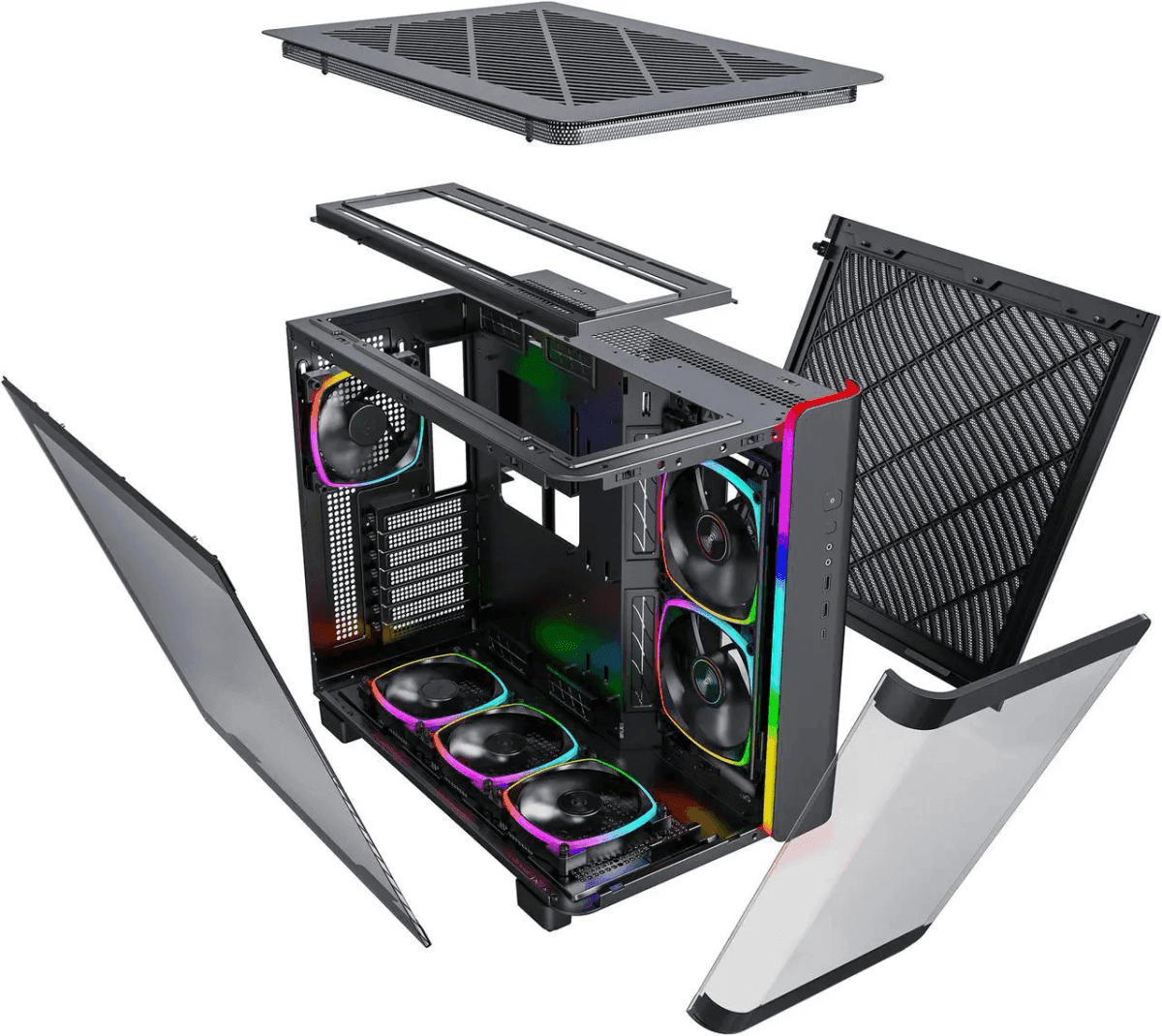 MONTECH KING 95 PRO Dual-Chamber ATX PC Case with 6 ARGB Fans image 4