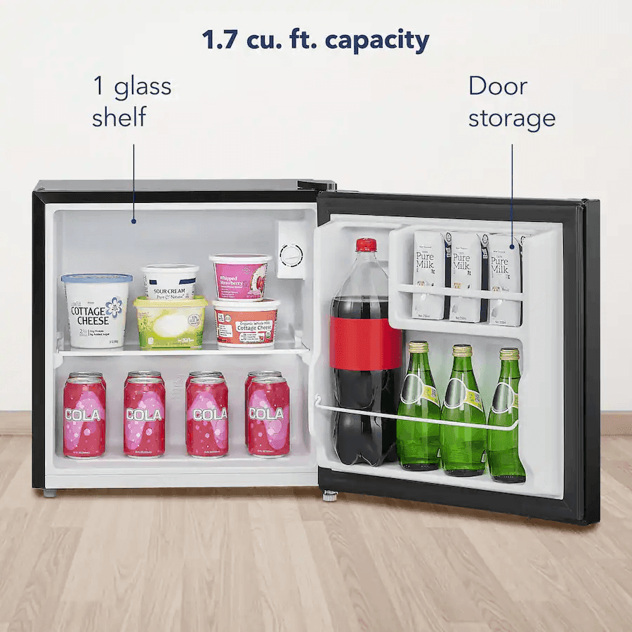 Insignia 1.7 Cu. Ft. Mini Fridge - Black image 3