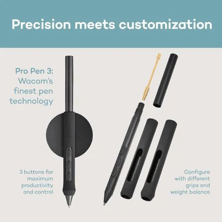 Wacom Intuos Pro Bluetooth Creative Pen Tablet, Medium, Black image 3